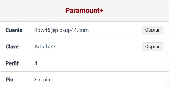Paramount + 5 Cuenta compartida de Paramount+ barato