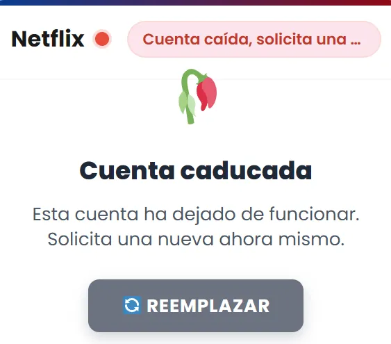 Cuentas de Streaming Baratas 30 Reemplazo por fallos